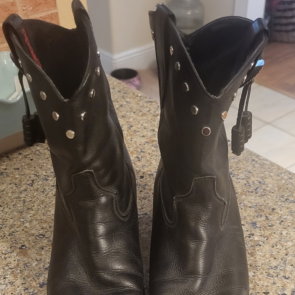 Vintage Black Laredo Boots with Tassels